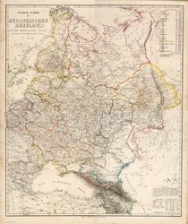 Carte générale de la Russie européenne et des pays caucasiens